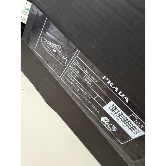 Prada Milano Black leather Sneakers Leather Men Shoes Size 10.5 NEW $1225 SRP main image 5